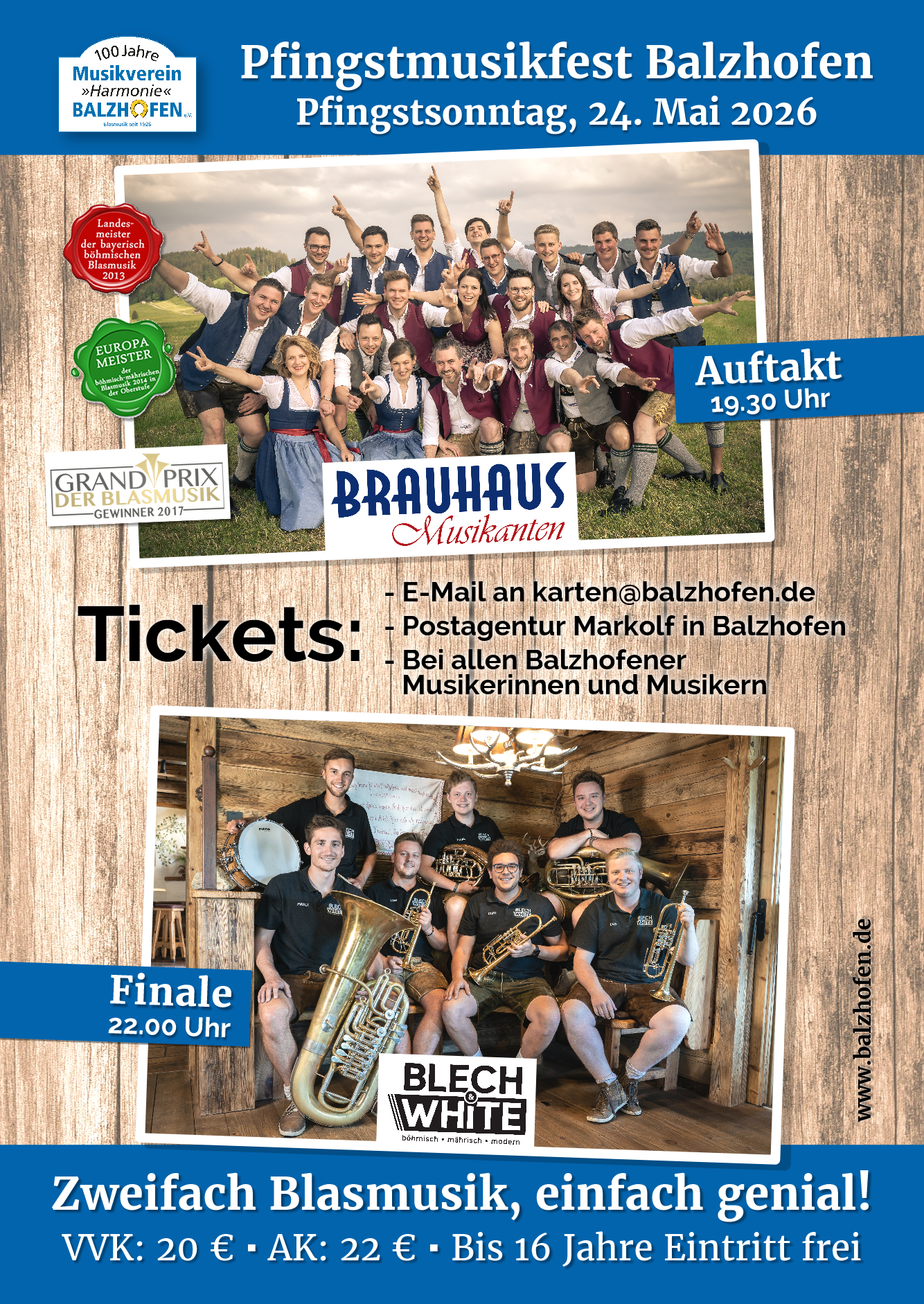 Festprogramm am Pfingstsonntagabend